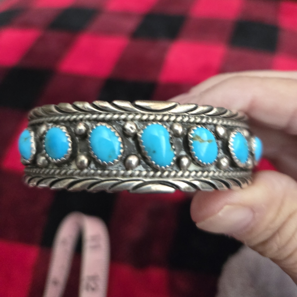 Turquoise and Silver Women's Bracelet